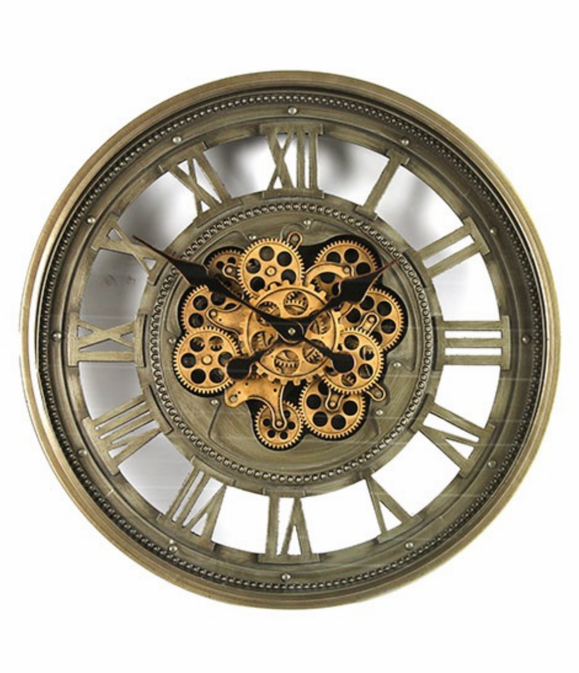 Wanduhr Marinus grau, 60cm, Räderwerk dreht sich