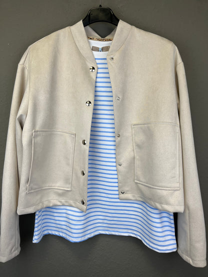 Jacke Stehkragen hellbeige