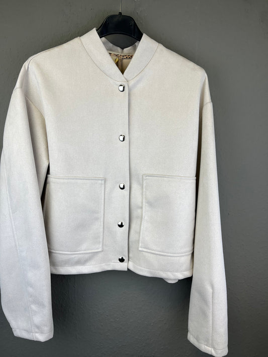 Jacke Stehkragen hellbeige