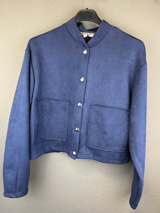 Jacke Stehkragen dunkelblau