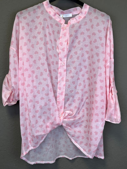 Bluse mit Herzchen