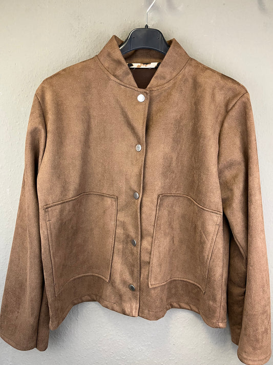 Jacke Stehkragen schoko