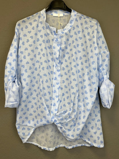 Bluse mit Herzchen