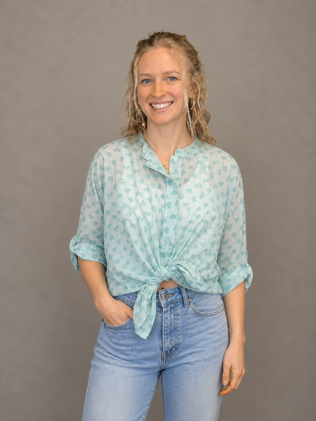 Bluse mit Herzchen
