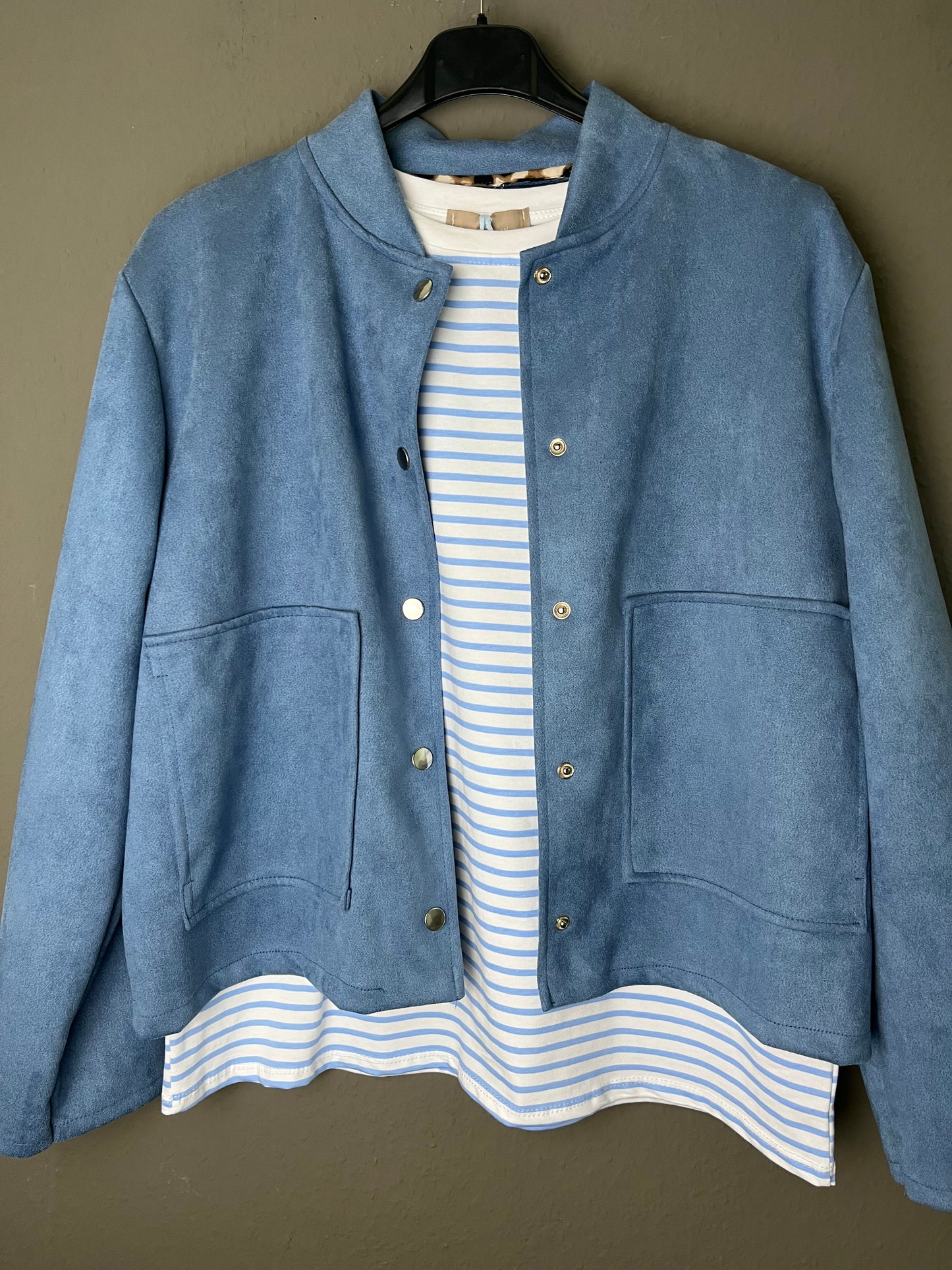 Jacke Stehkragen jeansfarben