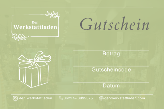 Der Werkstattladen Gutschein für den Onlineshop