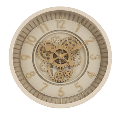 Wanduhr Himmelreich creme 46cm,  Räderwerk dreht sich