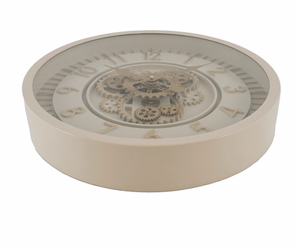 Wanduhr Himmelreich creme 46cm,  Räderwerk dreht sich