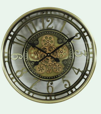 Wanduhr Norris Bronze, 50cm,  Räderwerk dreht sich