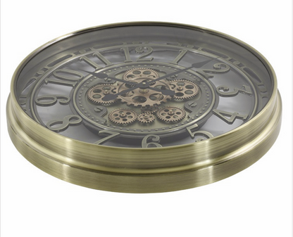 Wanduhr Norris Bronze, 50cm,  Räderwerk dreht sich