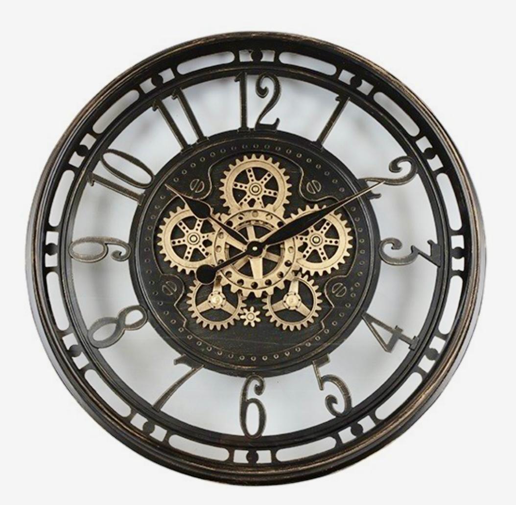 Wanduhr Norris, 70cm,  Räderwerk dreht sich, 132