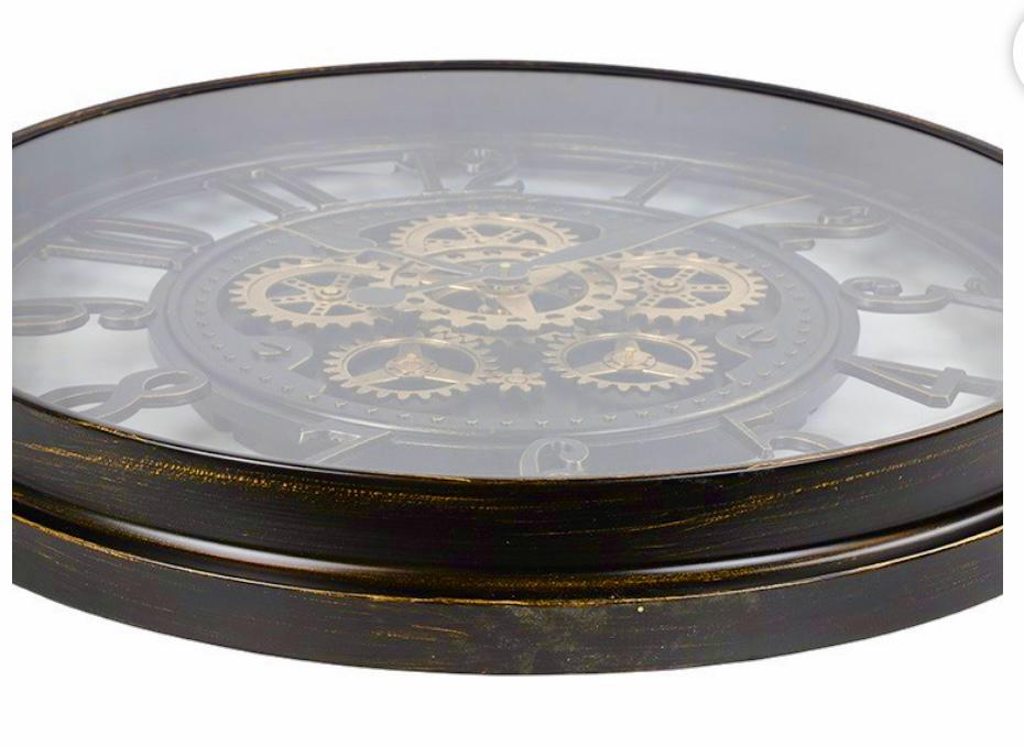 Wanduhr Norris, 70cm,  Räderwerk dreht sich, 132