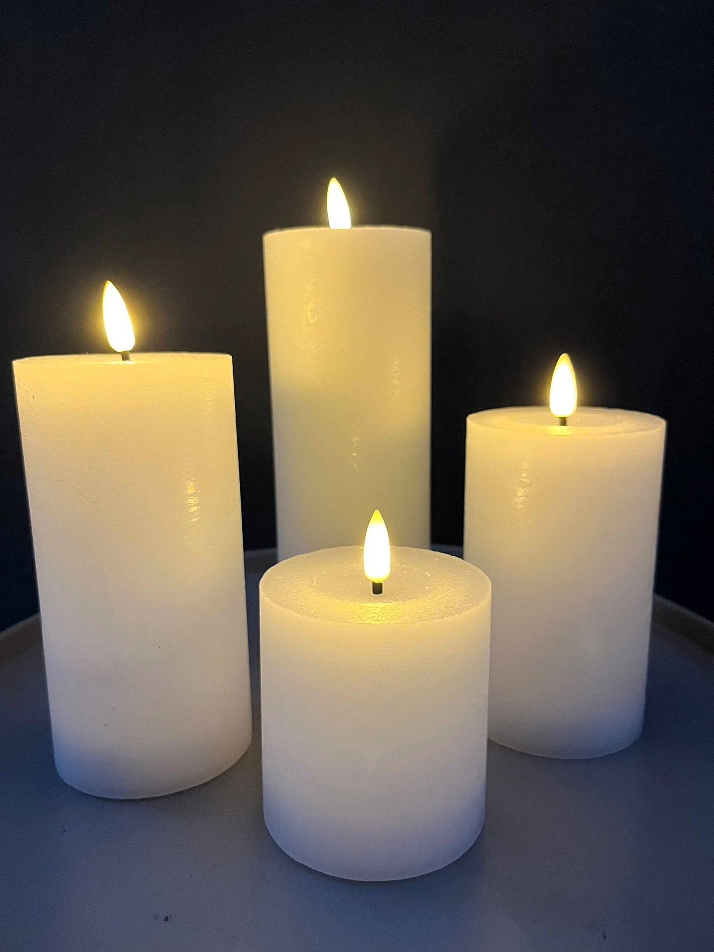 LED Echtwachskerzen mit 7,5cm Durchmesser