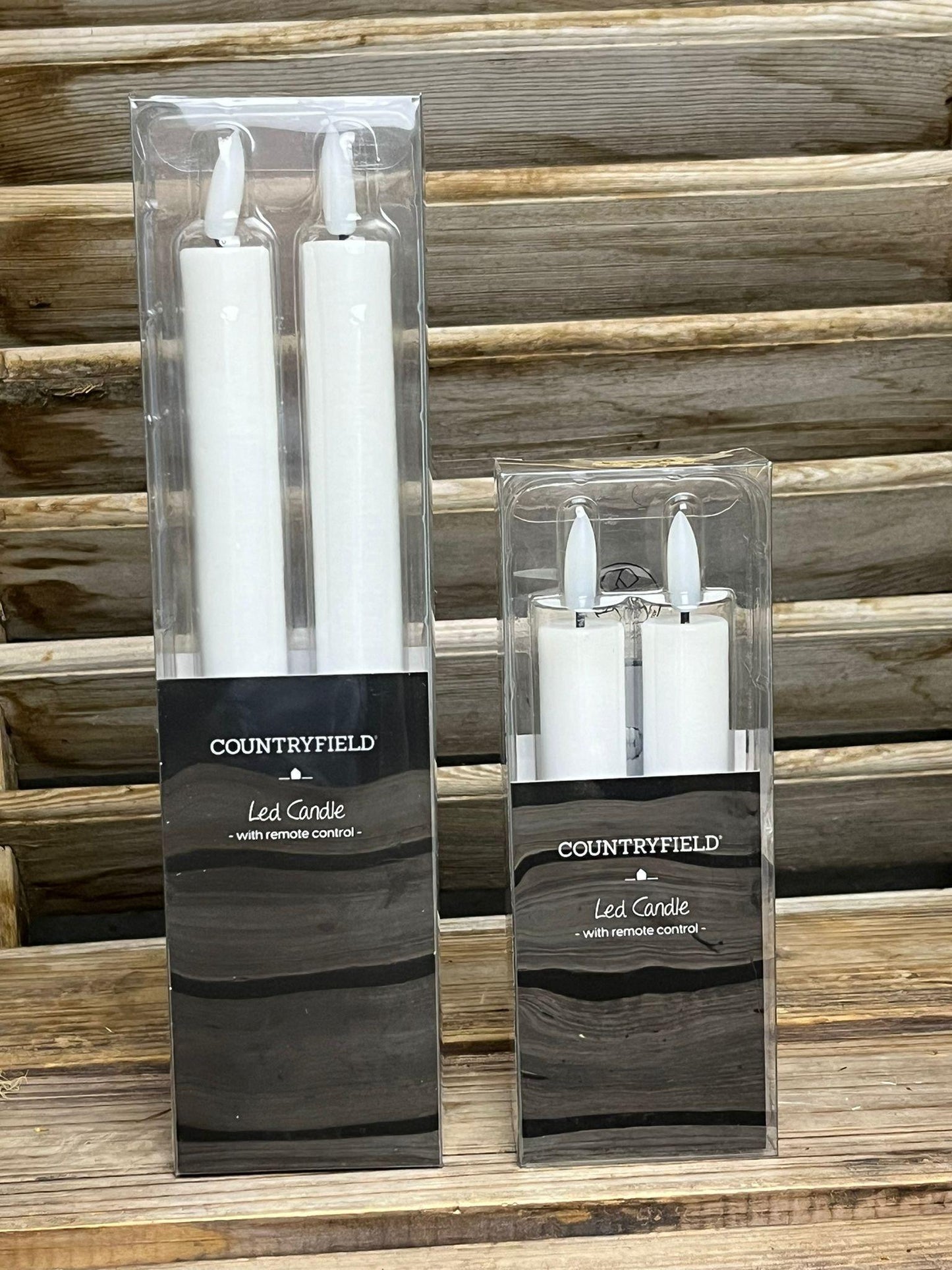 LED- Stabkerzen, 15-24cm,Timer, mit FB, Farben Symbolbilder