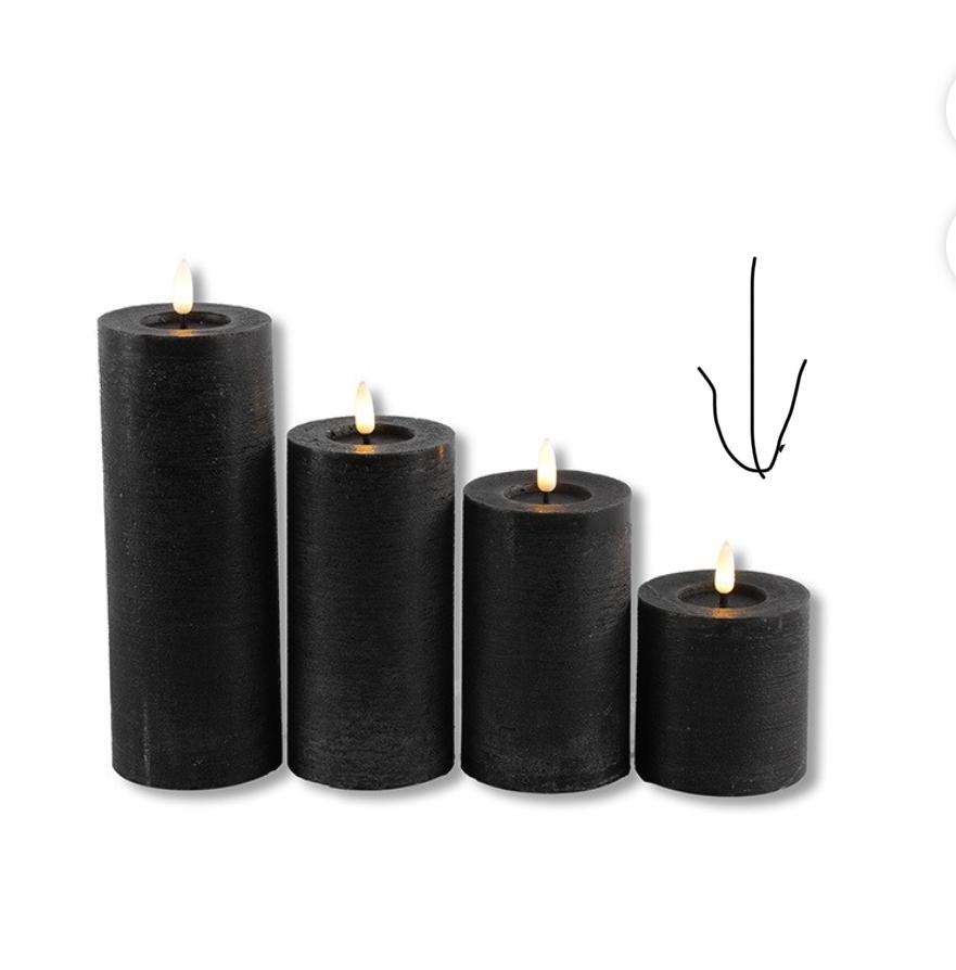 LED Echtwachskerzen, 7,5 cm Ø, hochwertig und dekorativ,6h-Timer, Fernbedienung optional