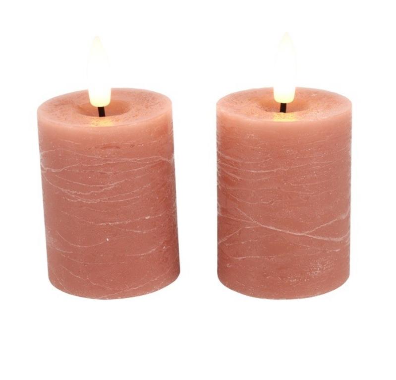 LED Echtwachskerzen, 7,5 cm Ø, hochwertig und dekorativ,6h-Timer, Fernbedienung optional