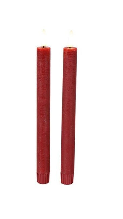 LED- Stabkerzen, warmweiß, flackernd, 15-24cm, Fernbedienung + Timer