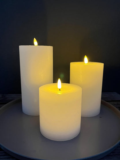 LED Echtwachskerze für Faltkranz 10cm Durchmesser